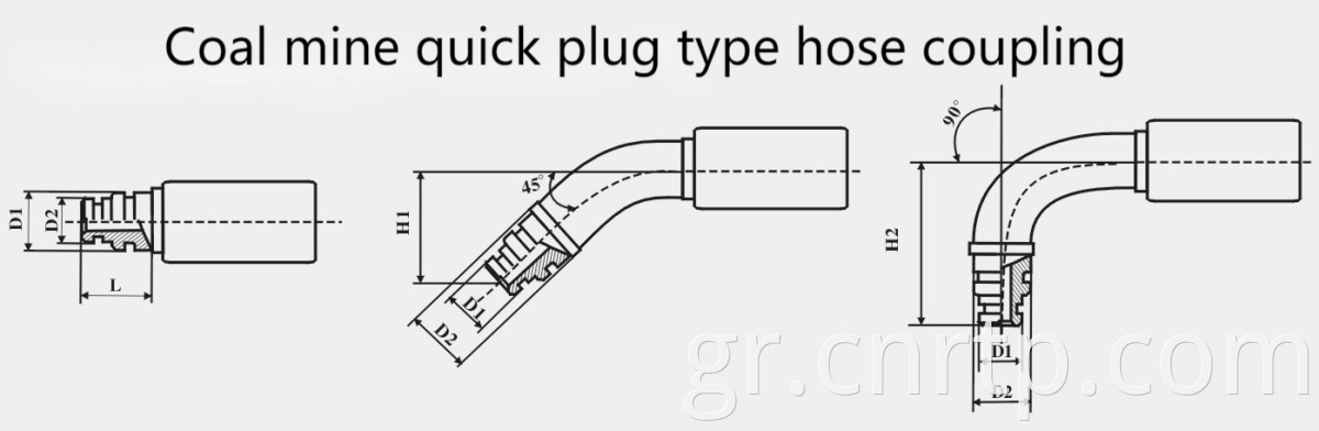 Coal mine quick plug type hose coupling